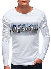 Biele tričko s nápisom Design L154