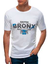 Bielo-modré tričko s potlačou Bronx S1597