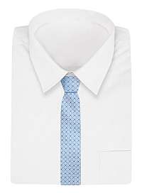 Blankytne modrá vzorovaná kravata Angelo di Monti