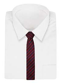 Bordová pruhovaná kravata
