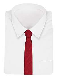 Červená károvaná kravata