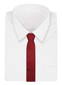 Červená kravata s geometrickým vzorom Angelo di Monti