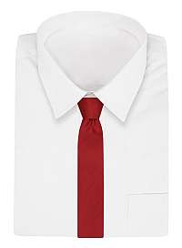 Červená kravata s jemnými pruhmi