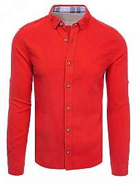 Červená ležérna košeľa z bavlny