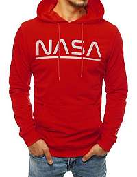 Červená mikina s kapucňou NASA