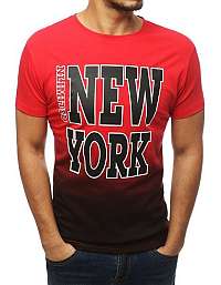 Červené pánske tričko NEW YORK