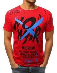Červené senzačné tričko NO WAR