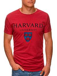 Červené tričko s krátkym rukávom Harvard S1467