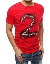 Červené tričko s originálnou potlačou