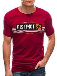 Červené tričko s potlačou Distinct S1768