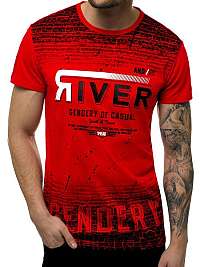 Červené tričko s potlačou  JS/SS10960