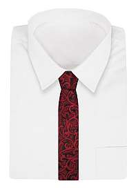 Červeno čierna elegantná kravata
