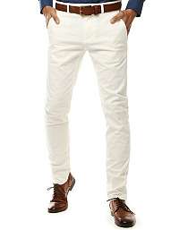 Chinos nohavice v bielej farbe