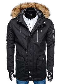 Čierna pánska zimná bunda c365