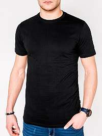 Čierne jednoduché pánske tričko s884