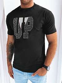 Čierne pánske tričko s výraznou potlačou