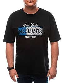 Čierne Plus Size tričko s potlačou No Limits S1612