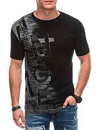 Čierne potlačené tričko S1784