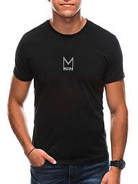 Čierne trendy tričko z bavlny S1724