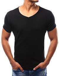 Čierne tričko s módnym výstrihom