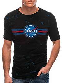 Čierne tričko s nápisom Nasa S1760