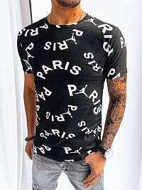 Čierne tričko s nápisom Paris