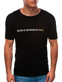 Čierne tričko s nápisom Power of Smile S1590