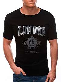 Čierne tričko z bavlny London S1595