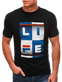 Čierne zaujímavé tričko Life S1501