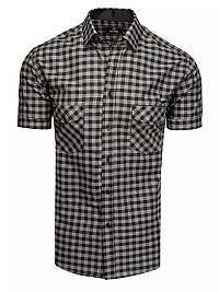 Čierno-šedá károvaná košeľa