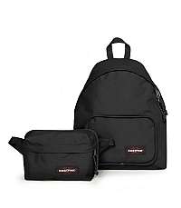 Čierny ruksak s odnímateľnou ľadvinkou EASTPAK PADDED TRAVELL'R