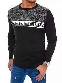 Čierny sveter s originálnym motívom