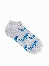 Členkové šedé ponožky Veľryba U164
