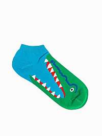 Členkové zelené veselé ponožky Krokodíl U161