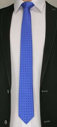 Elegantná bodkovaná modrá kravata Angelo di Monti