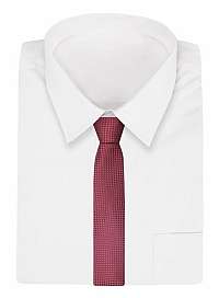 Elegantná červená kravata s jemným vzorom Alties