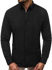 Elegantná čierna pánska košeľa V/K136