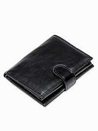 Elegantná čierna pánska peňaženka A623