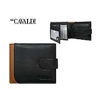 Elegantná čierna peňaženka Cavaldi s prackou