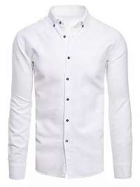 Elegantná košeľa bez vzoru v bielej farbe