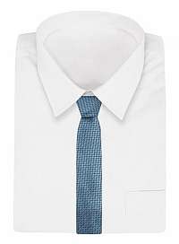 Elegantná modrá kravata so vzorom Angelo di Monti