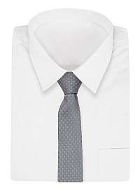 Elegantná šedá kravata s jemným vzorom
