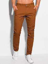 Elegantné chinos nohavice v hnedom prevedení P1089