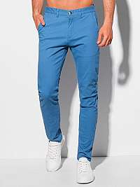 Elegantné chinos nohavice v modrom prevedení P1089