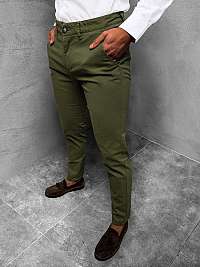 Elegantné chinos nohavice v zelenej farbe JB/JP1143/8