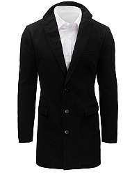 Elegantný čierny pánsky kabát