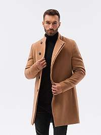 Elegantný hnedý kabát C501