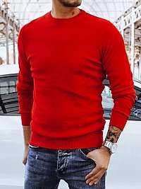 Elegantný sveter v červenej farbe