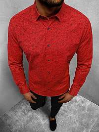 Fantastická červená slim fit košeľa O22