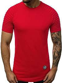 Fantastické červené pánske tričko O/1256